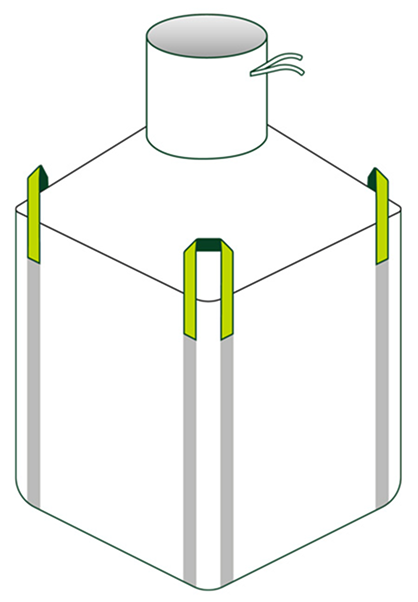Conical top bulk bag