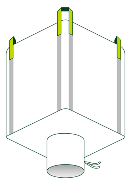 Single closure spout bottom bulk bag