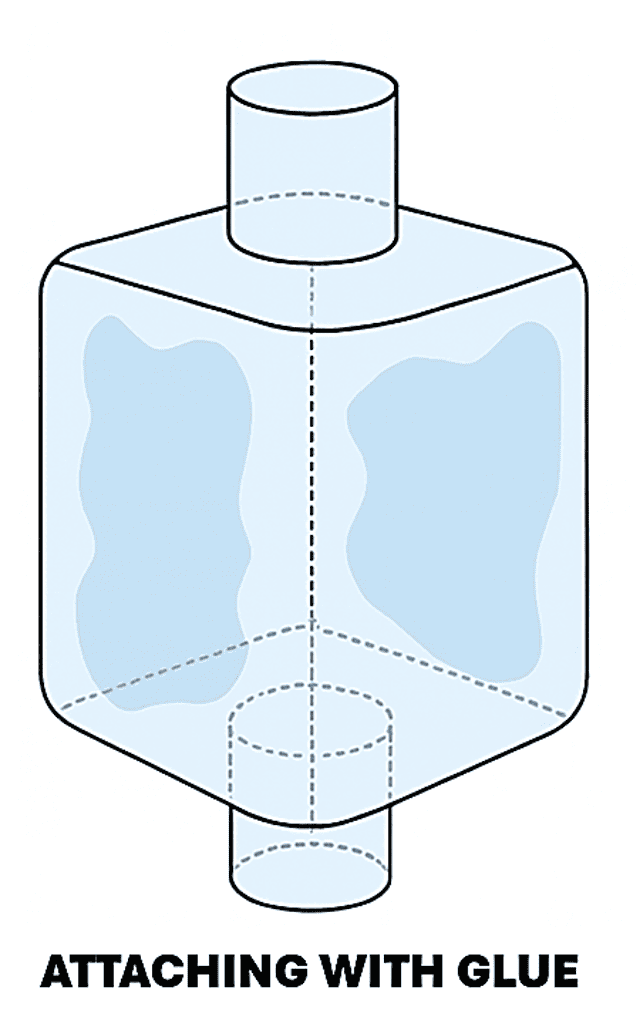 FIBC liner glued to inside walls of bulk bag diagram