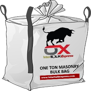 OX InterBULK Express One Ton Masonry Bulk Bag with printed branding and website