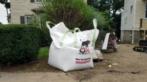 Printed InterBULK bulk bag on a customer jobsite